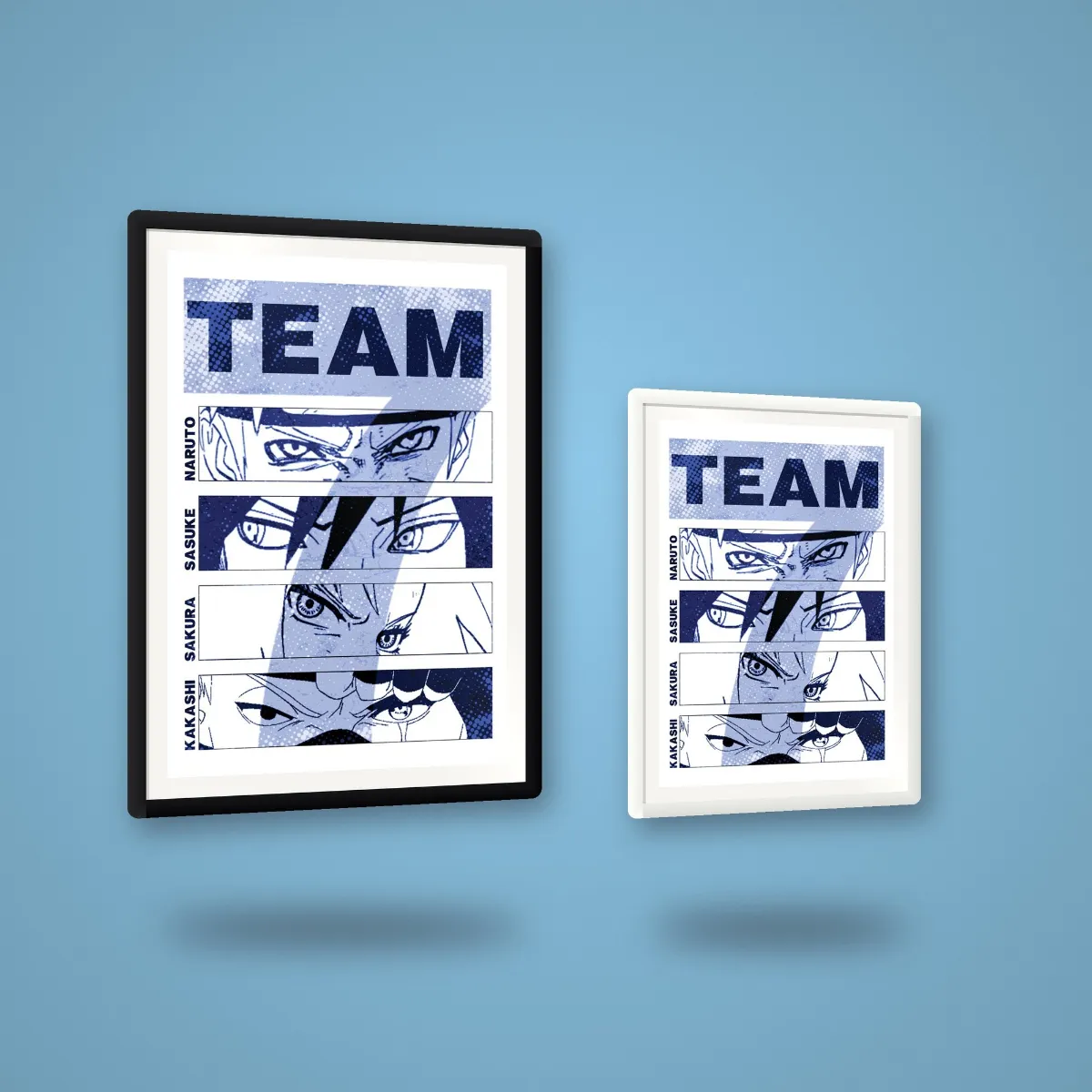 Naruto Team 7 Poster in Frame